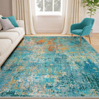 RELEANY Washable Area Rugs 6'x8' Non-Slip Modern Abstract Soft - Image 7