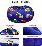 Lukeight Stuffed Animals Storage Bean Bag Chair Cover - Image 5