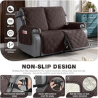 TAOCOCO 100% Waterproof Loveseat Recliner Cover, Non Slip Split Loveseat Covers - Image 4