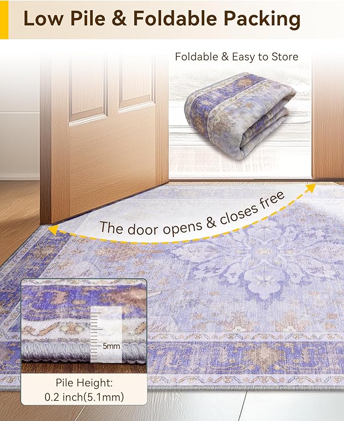 RELEANY Area Rugs 2'x3' Kitchen Rugs Entry Rug Small Rugs - Image 5