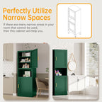 Ckzbx Tall Narrow Storage Cabinet 66.93" H Tall Bathroom Cabinet Metal Pantry - Image 5