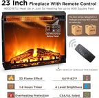 OKD Fireplace TV Stand for 65+ Inch TV, Rustic Media Console w/Sliding Barn - Image 2