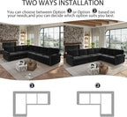 118" L-Shaped Sleeper Couch Bed - Image 6