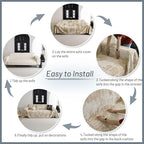 MYSKY HOME Sectional Couch Cover Khaki Geometric Abstract Sofa Covers - Image 5