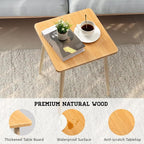 FORAOFUR Side Table, Modern Small End Table, Wood Nightstand - Image 4