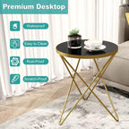 HLR Modern Round Side Table, End Table - Image 6