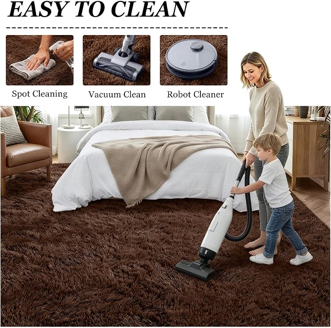 Fluffy 4x6 Area Rugs for Living Room Bedroom: Ultra Soft Shag Rug Non-Slip - Image 8
