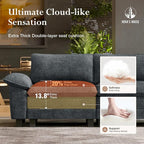 HERA'S HOUSE 88" Modular Sectional Sofa, L Shaped Couches - Image 3