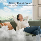 LINSY HOME 157" Modular Sectional Sofa, 4-Seat Corduroy Modern Cloud Couch - Image 5