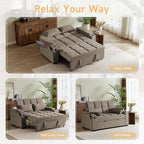 hansones ​66" Multi-Functional Pull-Out Sofa Bed - Image 5