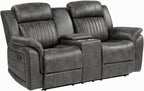 Lexicon Recliner Living Room Set, Home Theater Seating, Manual Polished - Image 5