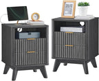 T4TREAM Fluted Nightstand Set of 2 by T4TREAMFurniture