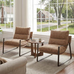 LukeAlon Modern Chenille Accent Armchair, Upholstered Lounge Chair - Image 4