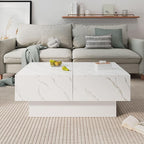 HedoAjim White Marble Coffee Table - Image 6