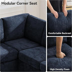 127'' Oversized U Shaped Modular Sofa, Sectional Couches - Image 4
