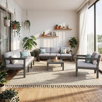 Stoog Patio Furniture Set, 6-Piece All-Weather Outdoor Sectional Sofa Set - Image 9