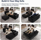 Avenco 35.4” Modular Ottoman, Corduroy Fabric, Zero Assembly Multifunctional - Image 3