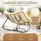 SUNCROWN Oversized Wicker Rocking Chair Indoor Outdoor, 450 LBS Heavy Duty - Image 6