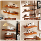 36 Inch Teak Floating Shelves Set of 2 - Image 7