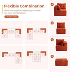 MAXYOYO 129.5" Modular Sectional Sofa Couch, U Shaped Modern Cloud Couch - Image 6