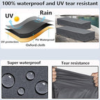 Waterproof Patio Lounge Chair Cover 2 Pack Outdoor Chaise Lounge Covers 600D - Image 7