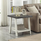 Roundhill Furniture Athens Contemporary 3-Piece Wood Shelf Coffee Table Set - Image 4