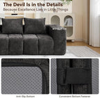 119" Boneless Couch, Oversized Cloud L Shaped Couch, Modular Sectional 4 Seater - Image 3