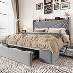 SHA CERLIN Queen Bed Frame by SHACERLIN