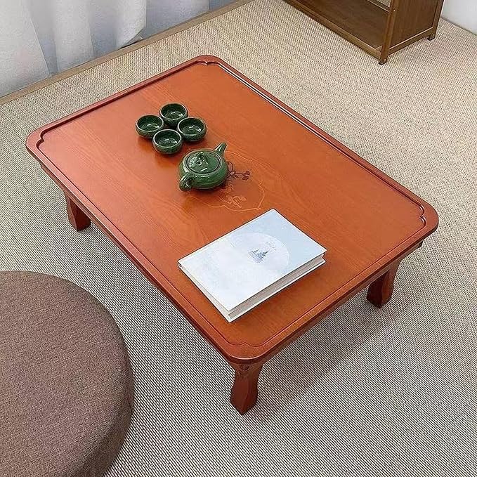 Low Folding Coffee Table, Japanese Style Solid Wood Floor Table - Image 6