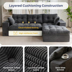 MAXYOYO 104" L Shaped Modular Sectional Sofa - Image 5