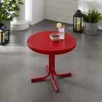 Crosley Furniture Griffith Weather Resistant Retro Metal Outdoor Side Table - Image 6