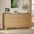 BORNOON Fluted 9 Drawer Dresser, 57.1" Wide Modern Boho Chest of Drawers by BORNOON