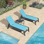 PURPLE LEAF Outdoor Chaise Lounge Set of 4 Aluminum Patio Lounge Chair - Image 4