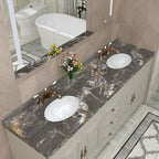 BAYYA 31.5"x80" Glossy Grey Marble Contact Paper - Image 8