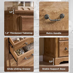 T4TREAM 48" Tall 6 Drawers Dresser Chests - Image 4