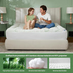 BEDLORE Full Size Mattress Topper Viscose Derived from Bamboo, Thick Pillow Top - Image 3