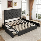 Allewie Upholstered Full Size Platform Bed Frame - Image 8