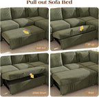 Ihanherry 6-Seater Large Sectional Sofa Bed - Image 7