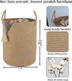 XUANGUO Cotton Rope Laundry Basket Hamper - Image 2