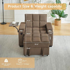 oaaktu Large Size Convertible Sleeper Chair Futon Sofa Bed, Comfortable Thick - Image 2