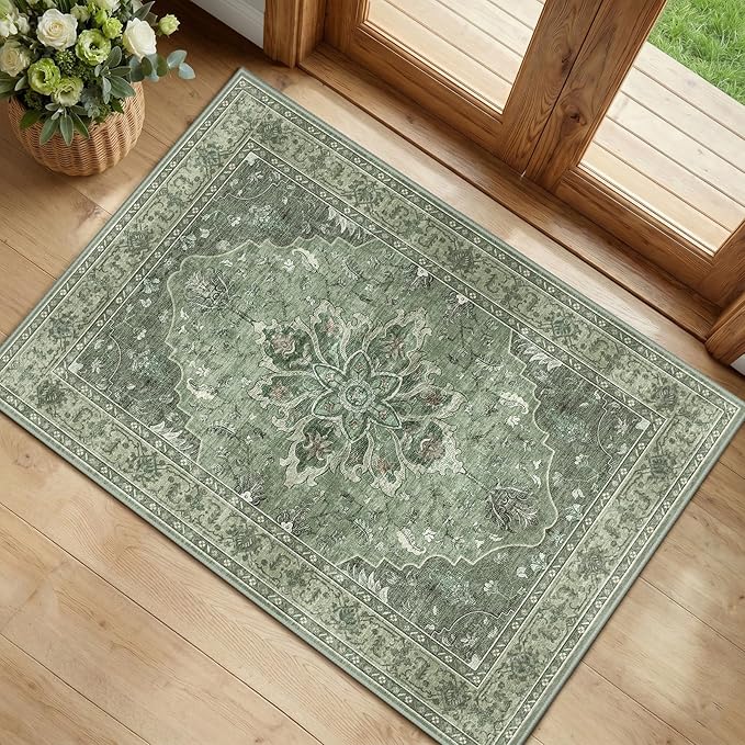 RELEANY Area Rugs 2'x4' Kitchen Rugs Entry Rug Small Rugs by RELEANY