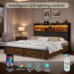 LARMACE King Bed Frame with 6 Storage Drawers, Bed Frame King Size with Linen - Image 4