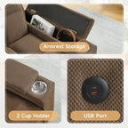 Auvsoce 3-in-1 Folding Convertible Sofa Bed Set of 2, Sleep Couch - Image 3