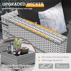 UDPATIO Outdoor Patio Furniture Set, 7 Piece PE Wicker Sectional Sofa - Image 4