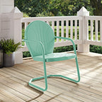 Crosley Furniture Griffith Outdoor Chair, Retro Metal Patio Chairs - Image 19