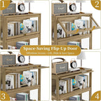 Display Cabinet with Acrylic Glass Doors, 4-Tiers Curio Cabinet with LED - Image 5