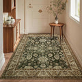 Area Rugs for Living Room, 4x6 Washable Rugs for Bedroom, Non-Slip Retro Floral by Rtizon