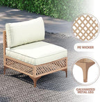 5-Piece Generous Patio Furniture Set, Wicker Outdoor Sectional Set - Image 5
