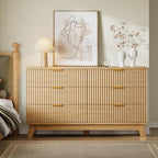 BORNOON Fluted 6 Drawer Dresser, 47.2" Wide Modern Boho Chest of Drawers - Image 4
