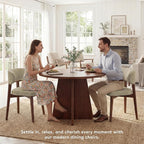 Dining Chairs Set of 4, Modern Upholstered Dining Chairs, Wooden Kitchen Chairs - Image 8